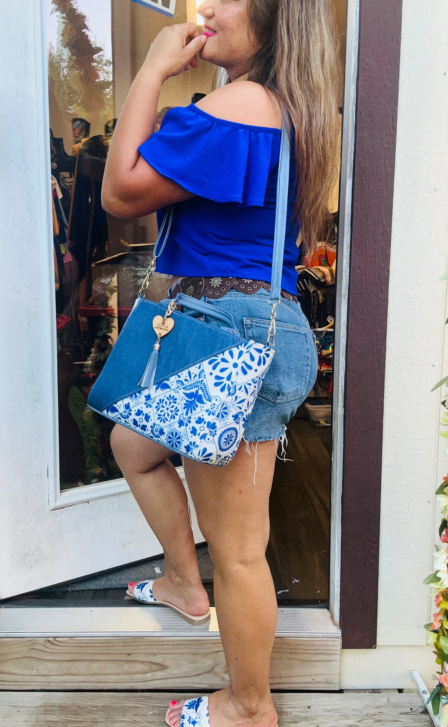 Talavera purse mediana