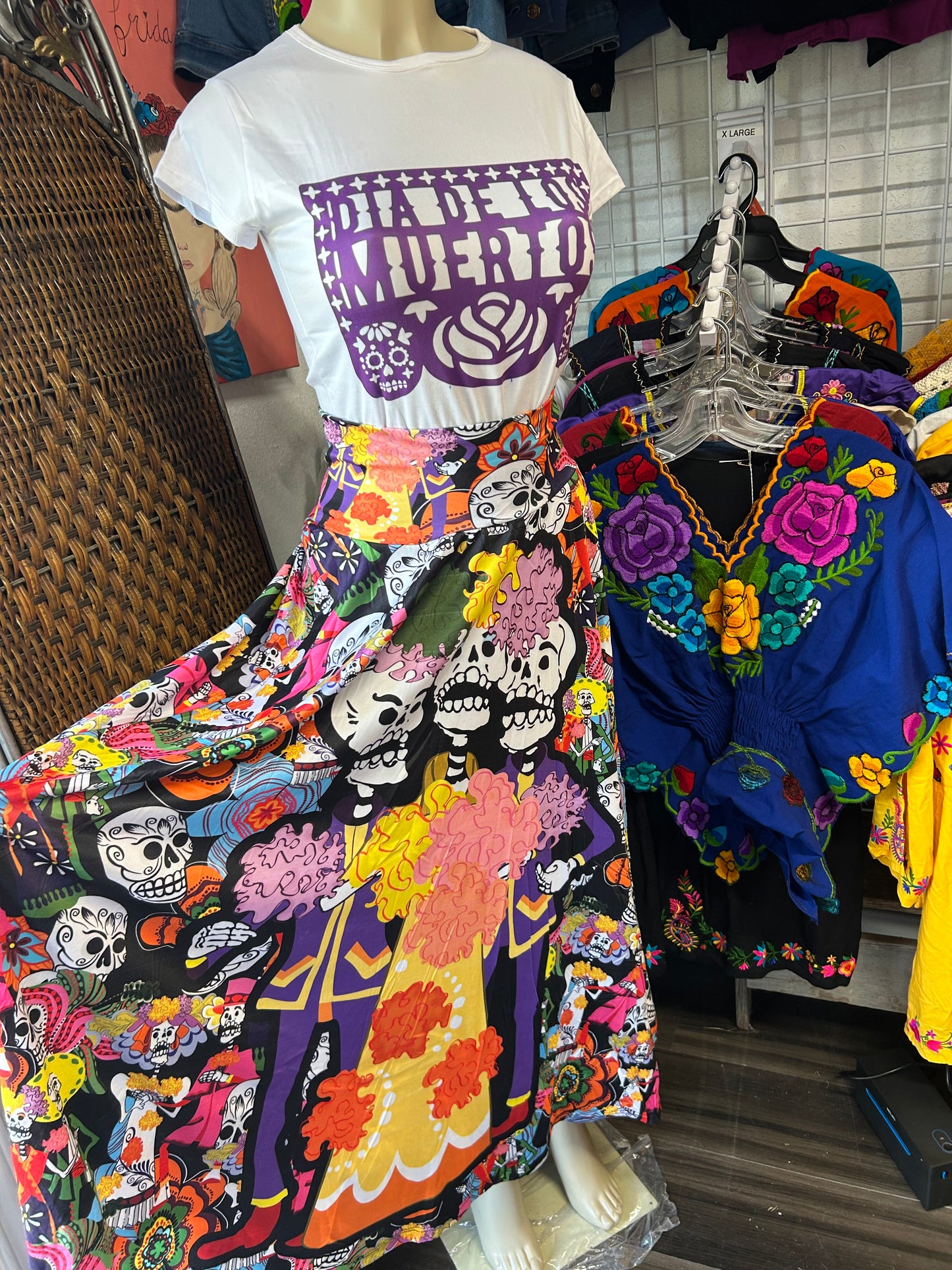 Día de muertos skirt set