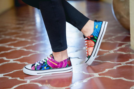 Embroidered tennis shoes