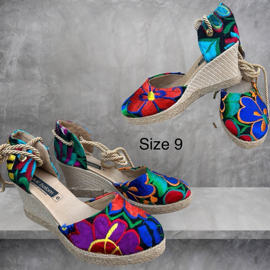 Embroidered heels