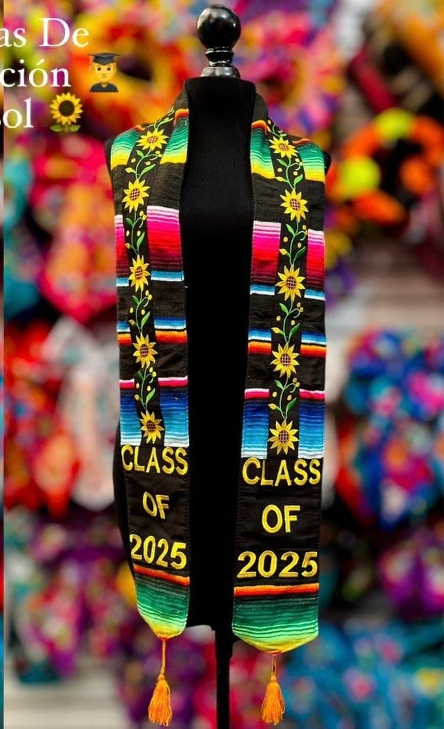 Embroidered stoles flowers
