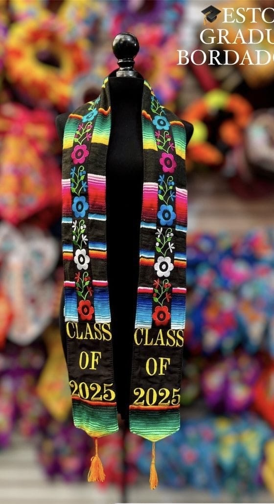 Embroidered stoles flowers