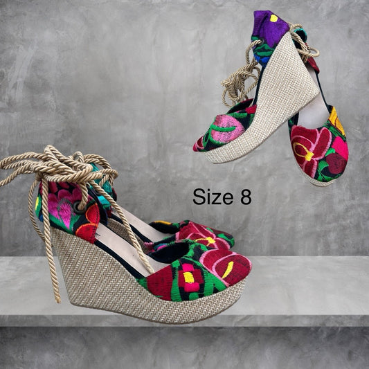 Embroidered heels