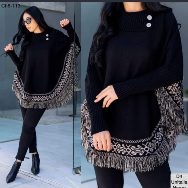 Long sleeve poncho