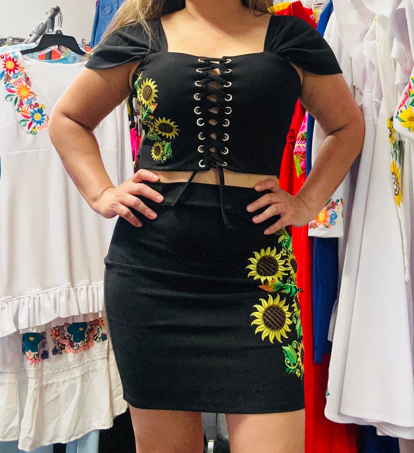 Sunflower skirt set