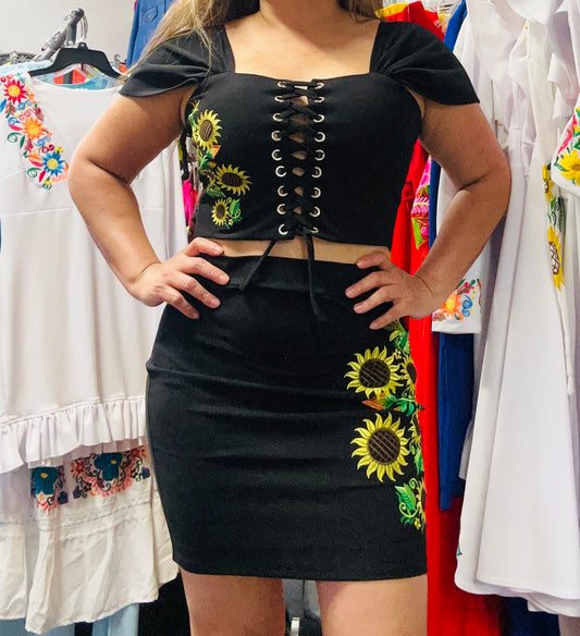 Sunflower skirt set