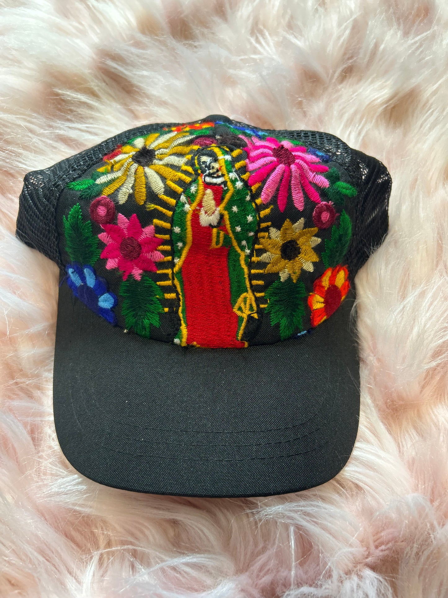 Embroidered Virgin Mary hat