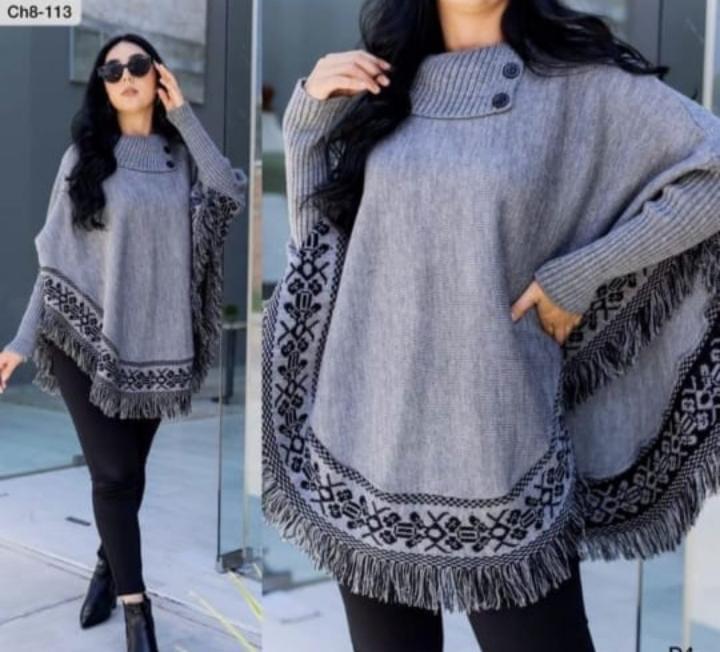 Long sleeve poncho