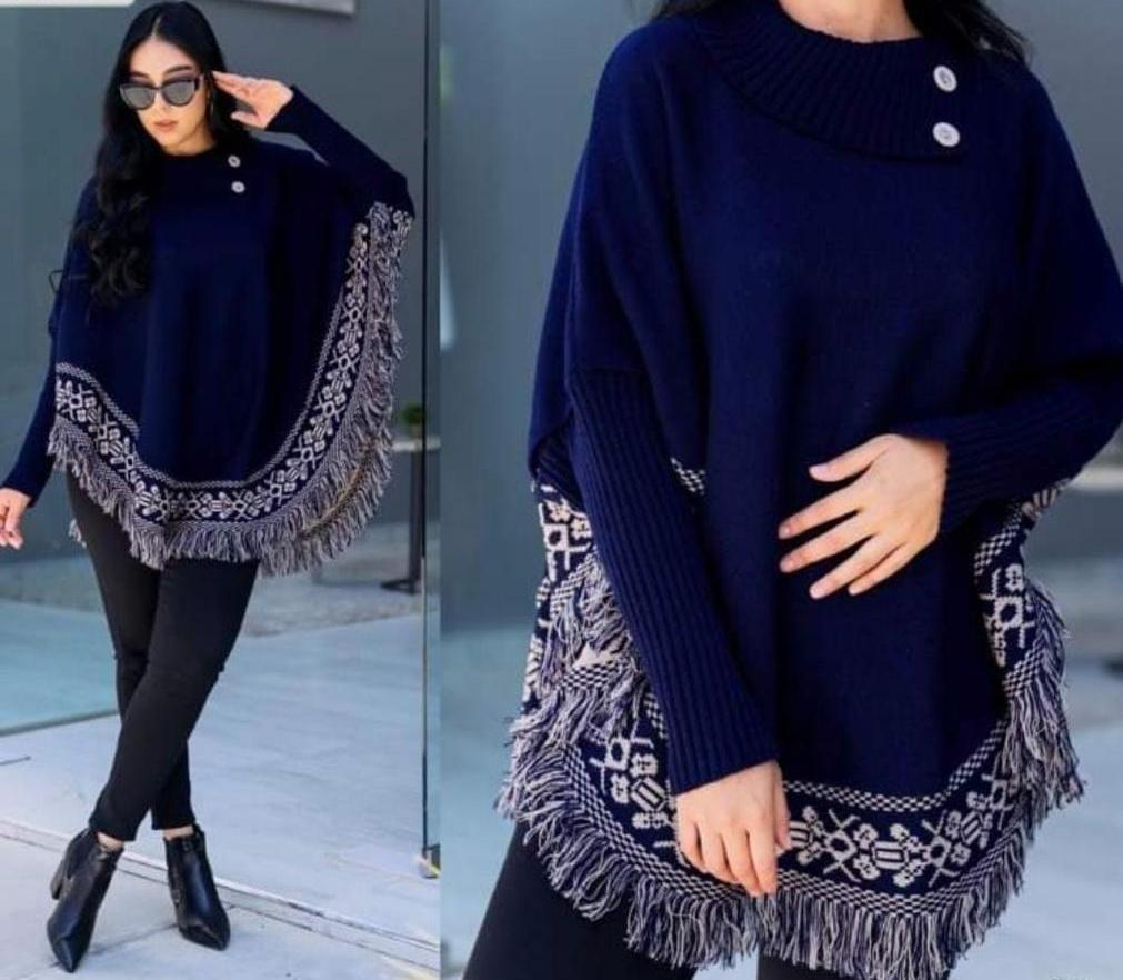 Long sleeve poncho