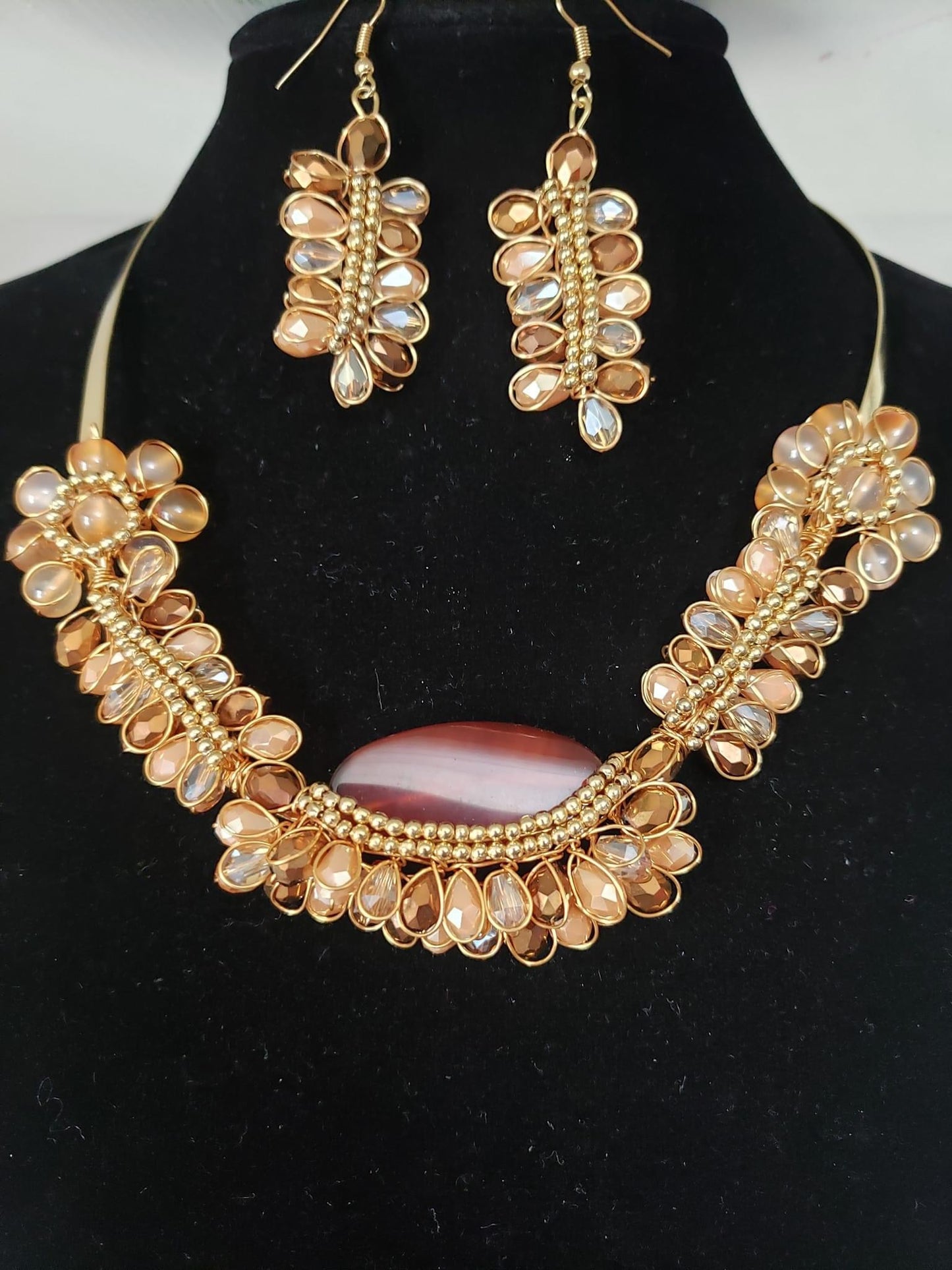 Ágata necklace set