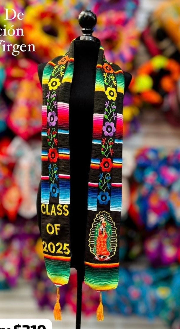 Embroidered stoles flowers
