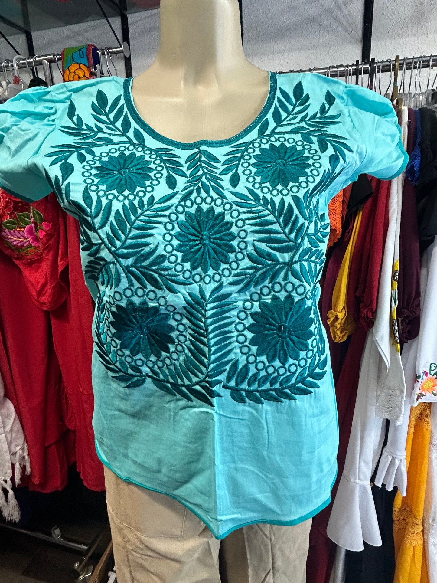 Aqua blouse