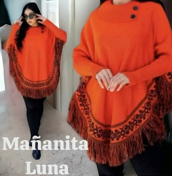 Long sleeve poncho