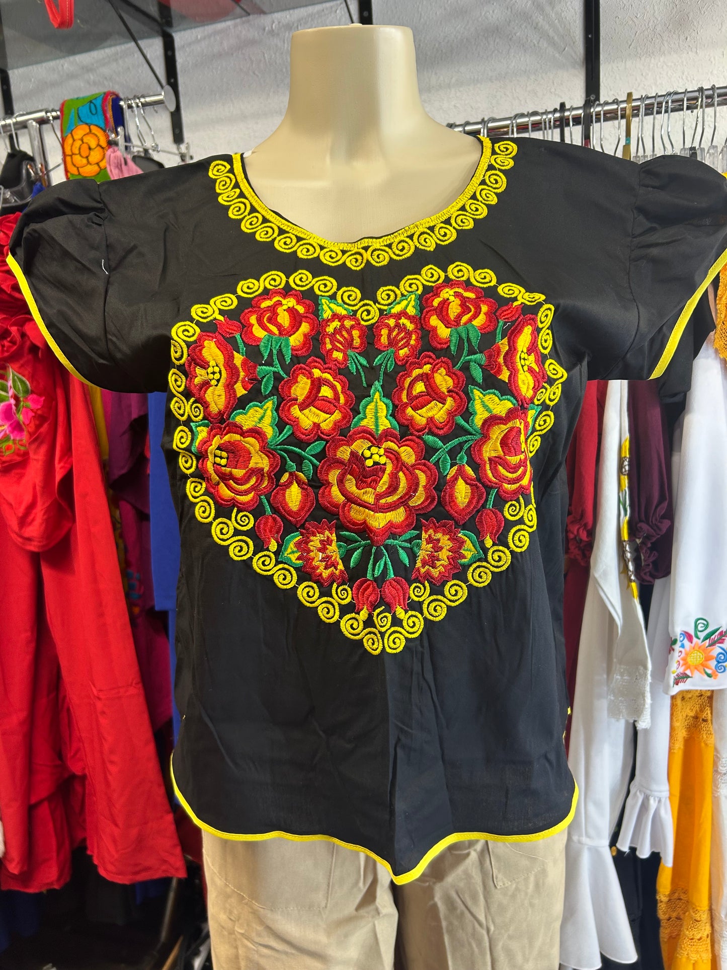 Negra corazón blouse